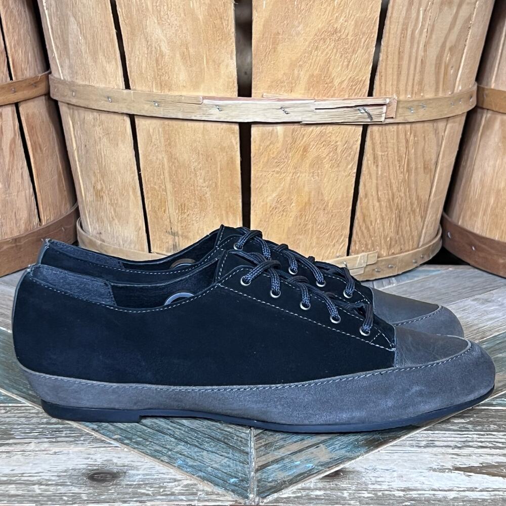 Munro American Petra Black Gray Suede Leather Loafers Sneakers Womens Size 11